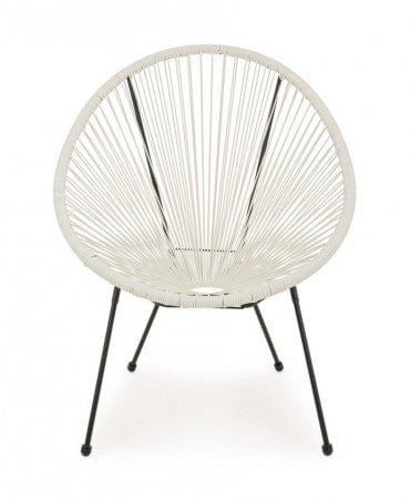 Bizzotto Poltrona da giardino Parker Bianco