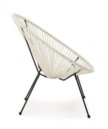 Bizzotto Poltrona da giardino Parker Bianco