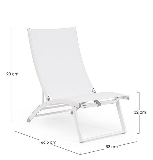 Bizzotto Poltrona da giardino Taylor Bianco