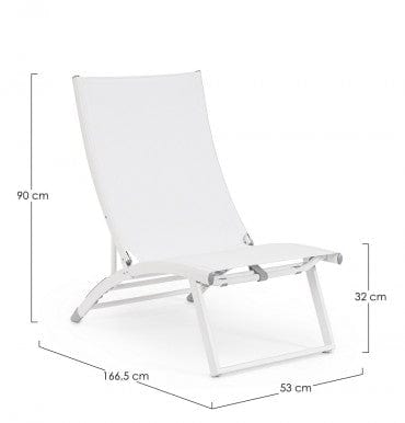 Bizzotto Poltrona da giardino Taylor Bianco