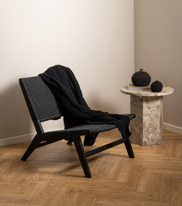 Actona Poltrona in legno Carson Nero