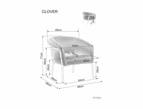 Signal Poltrona in tessuto Clover Brego Grigio