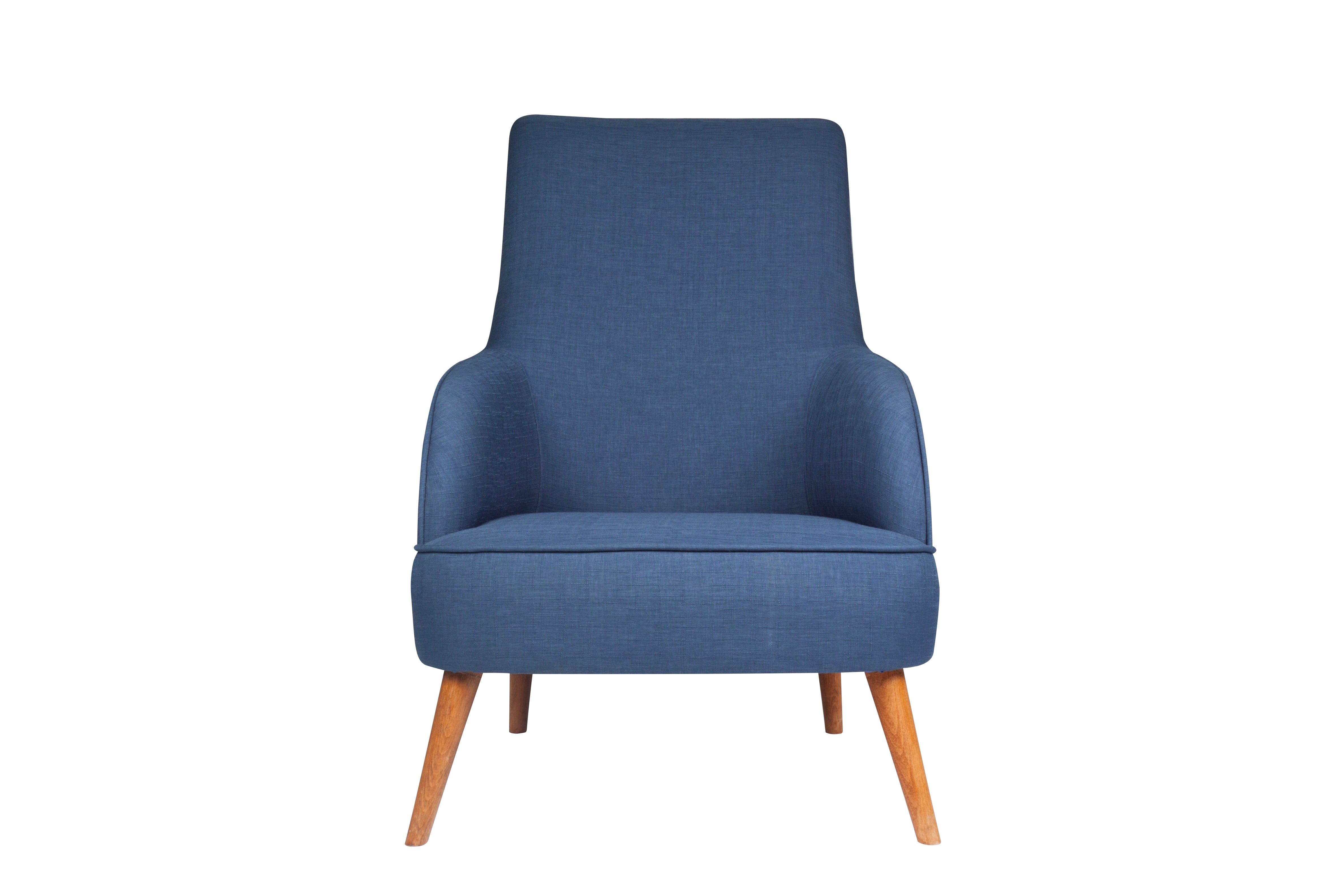 Oyo Poltrona in tessuto Nathanial Blu