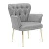 Poltrona in tessuto Paris Metal Grigio
