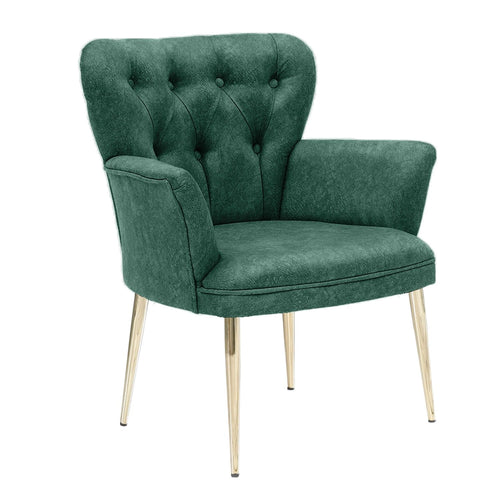 Poltrona in tessuto Paris Metal Verde