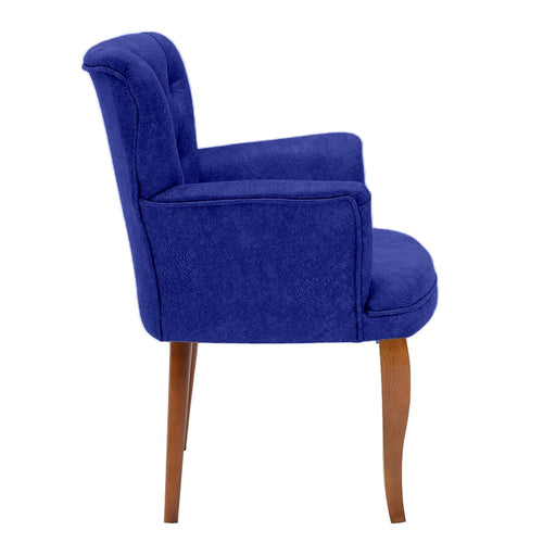 Poltrona in tessuto Paris Wooden Blu (1)