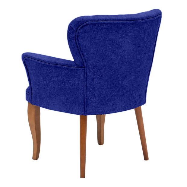Poltrona in tessuto Paris Wooden Blu (2)