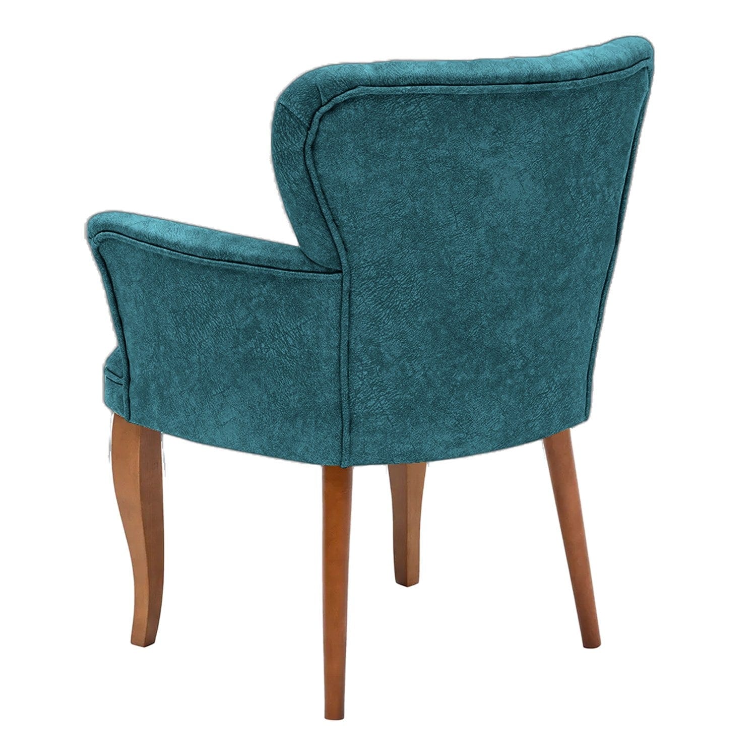 Poltrona in tessuto Paris Wooden Blu (2)