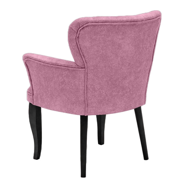 Poltrona in tessuto Paris Wooden Rosa (2)