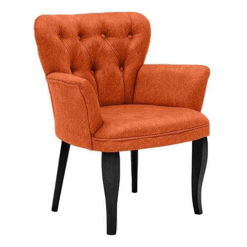 Poltrona in tessuto Paris Wooden Ruggine