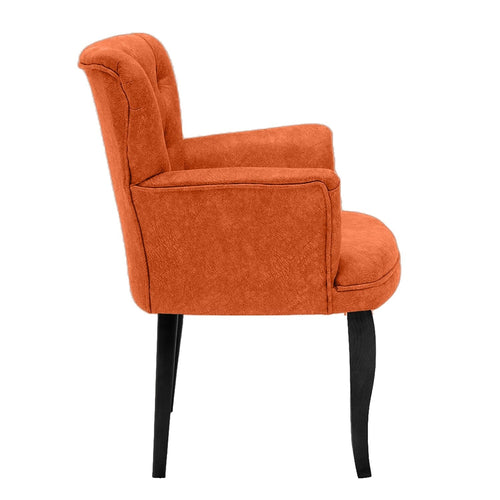 Poltrona in tessuto Paris Wooden Ruggine (1)