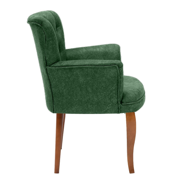 Poltrona in tessuto Paris Wooden Verde (1)