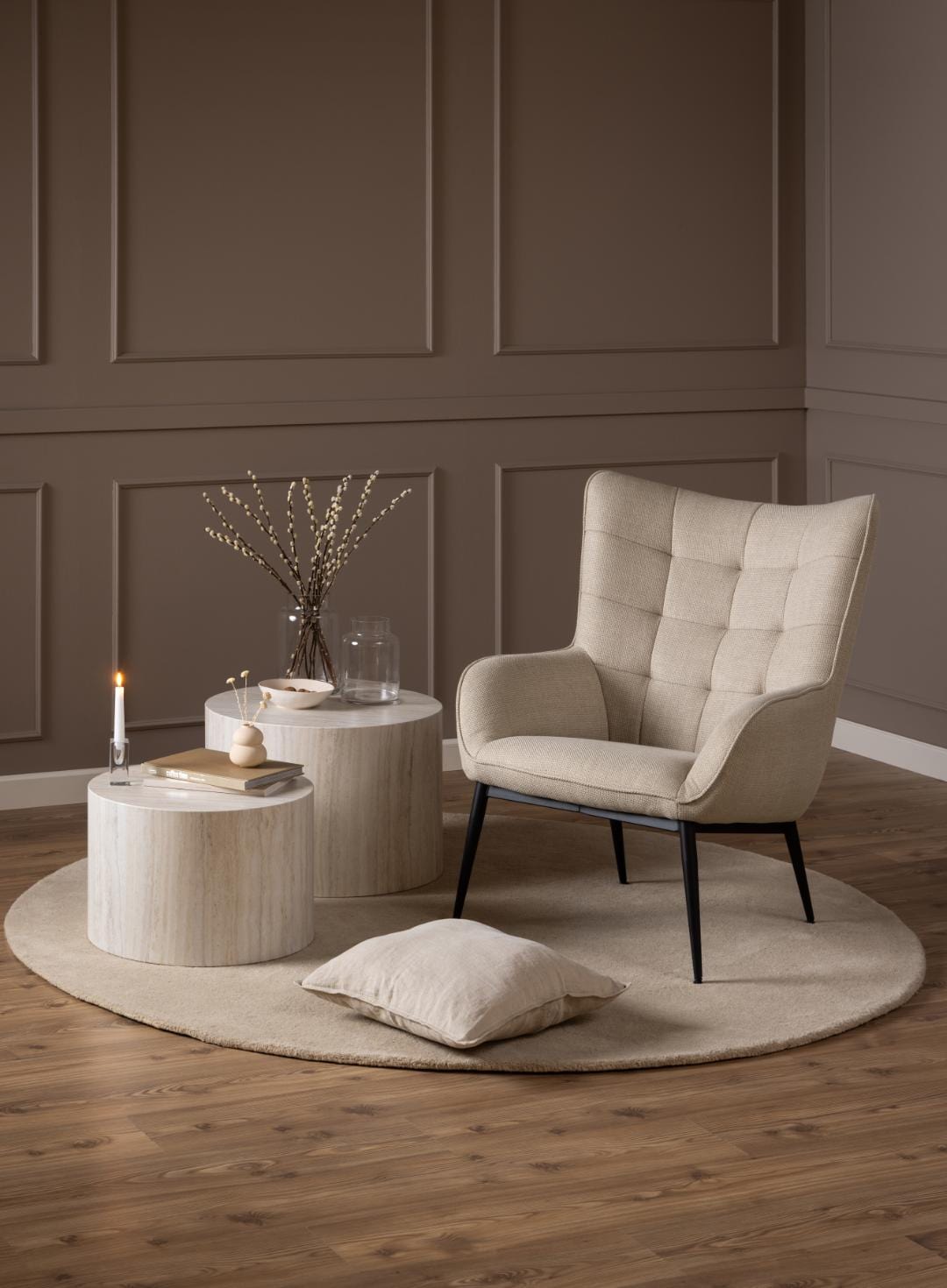 Actona Poltrona in tessuto Redding Beige