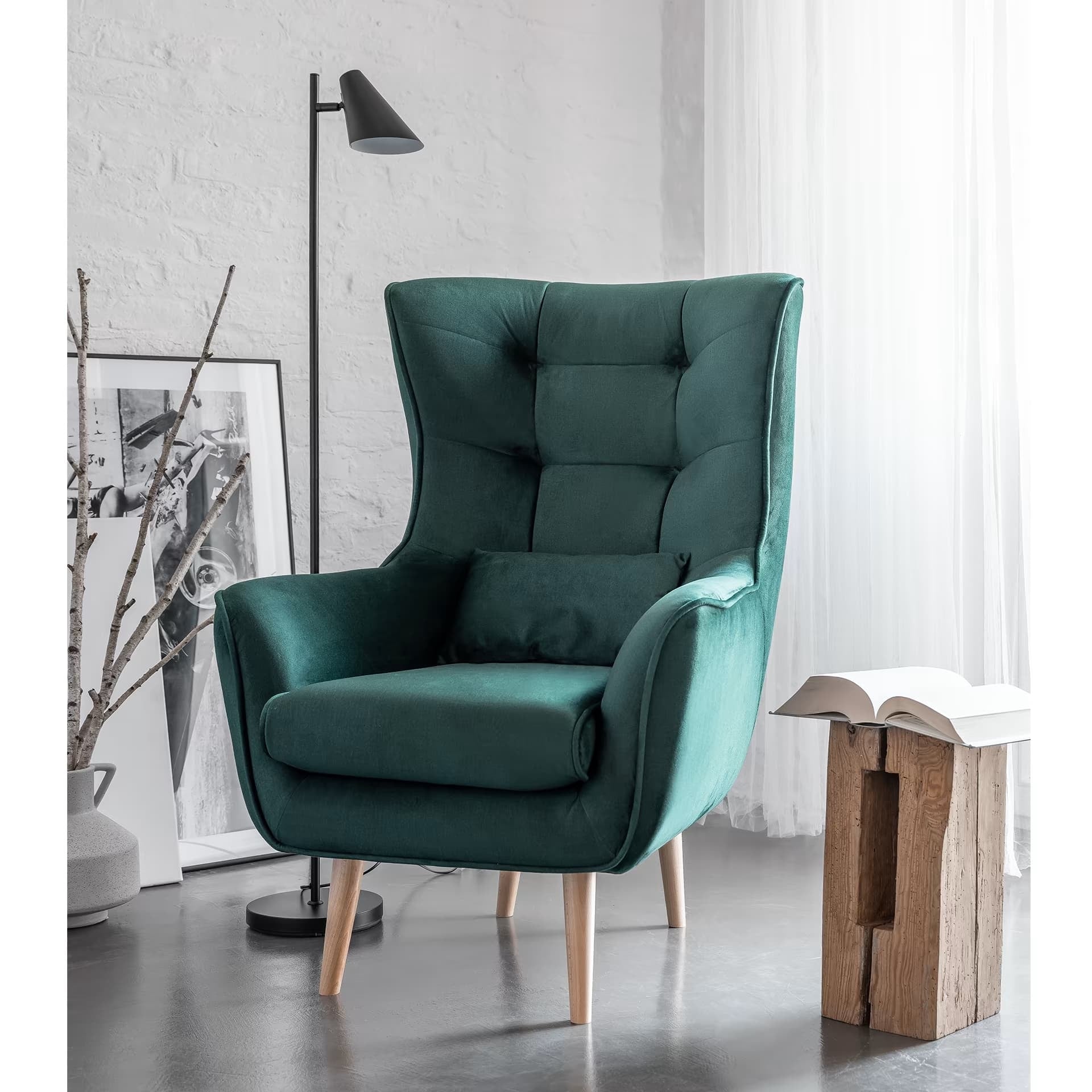 Poltrona in velluto Artiso & ELTMPL-ARMCHAIR-ARTI