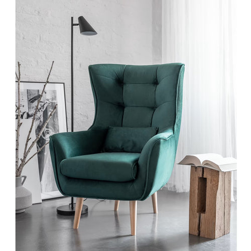Poltrona in velluto Artiso & ELTMPL-ARMCHAIR-ARTI