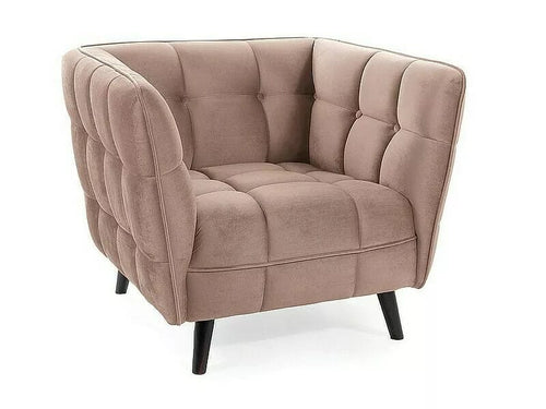 Signal Poltrona in velluto Castello 1 Beige