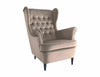 Signal Poltrona in velluto Harry Beige