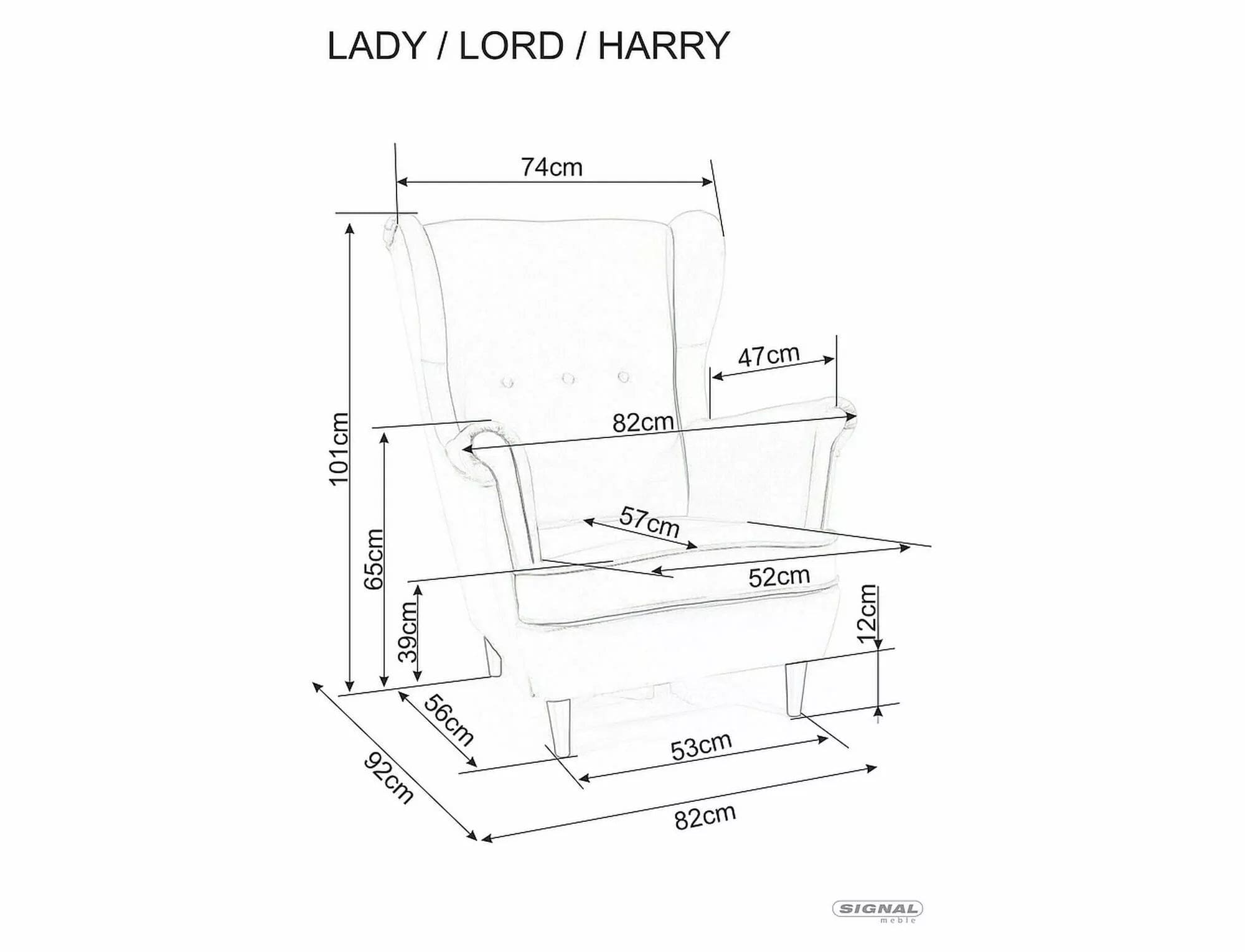 Signal Poltrona in velluto Harry Marrone