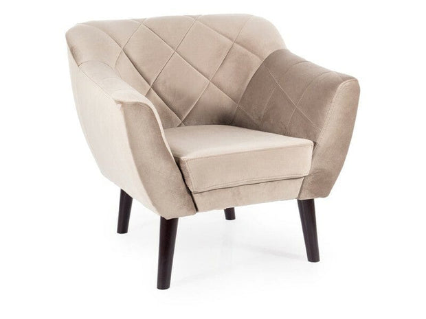 Signal Poltrona in velluto Karo 1 Beige