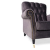 Poltrona in velluto Lounge Antracite (2)