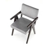 Halmar Poltrona in velluto Memory Grigio