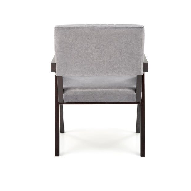 Halmar Poltrona in velluto Memory Grigio