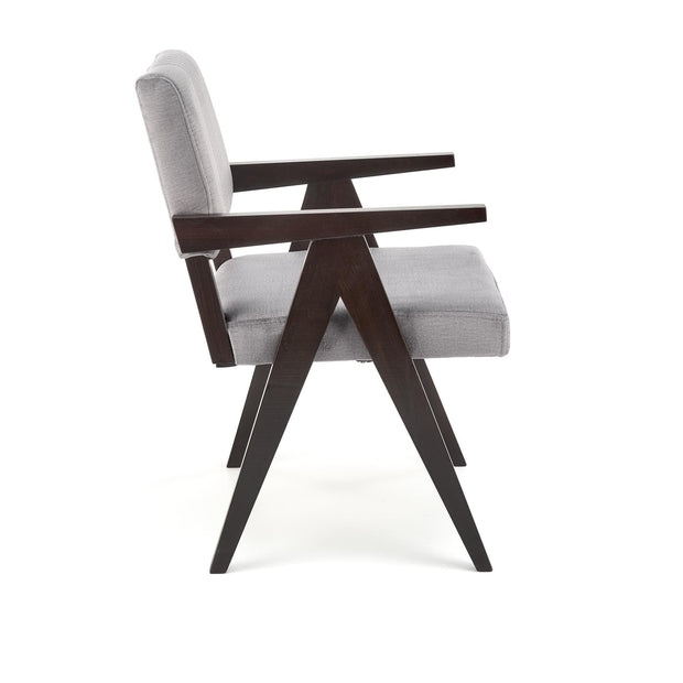 Halmar Poltrona in velluto Memory Grigio