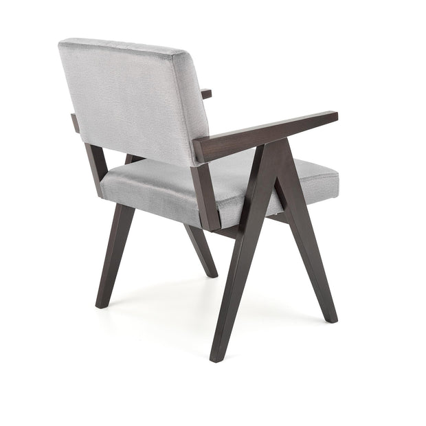 Halmar Poltrona in velluto Memory Grigio