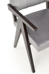 Halmar Poltrona in velluto Memory Grigio