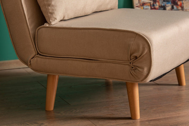 Poltrona Letto in tessuto Folde Crema (5)