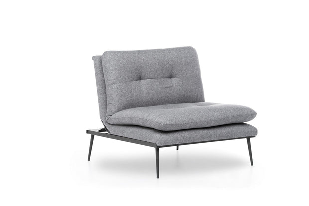 Poltrona Letto in tessuto Martin Solo Grigio (3)