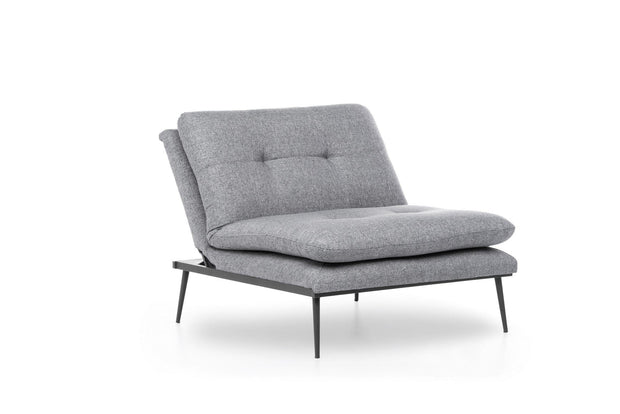 Poltrona Letto in tessuto Martin Solo Grigio (4)