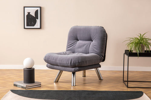 Poltrona Letto in tessuto Misa Piccola Grigio