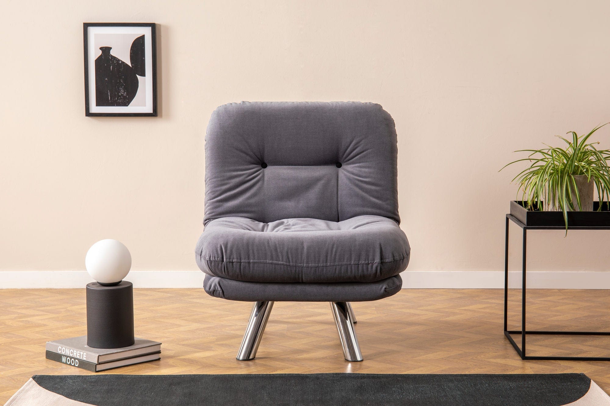 Poltrona Letto in tessuto Misa Piccola Grigio (1)