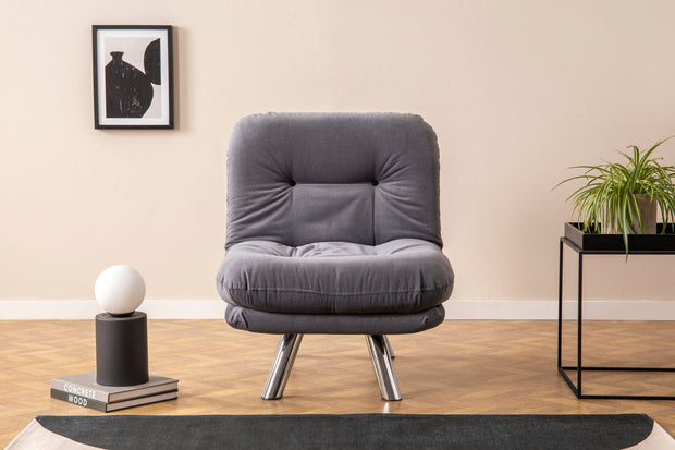 Poltrona Letto in tessuto Misa Piccola Grigio (1)