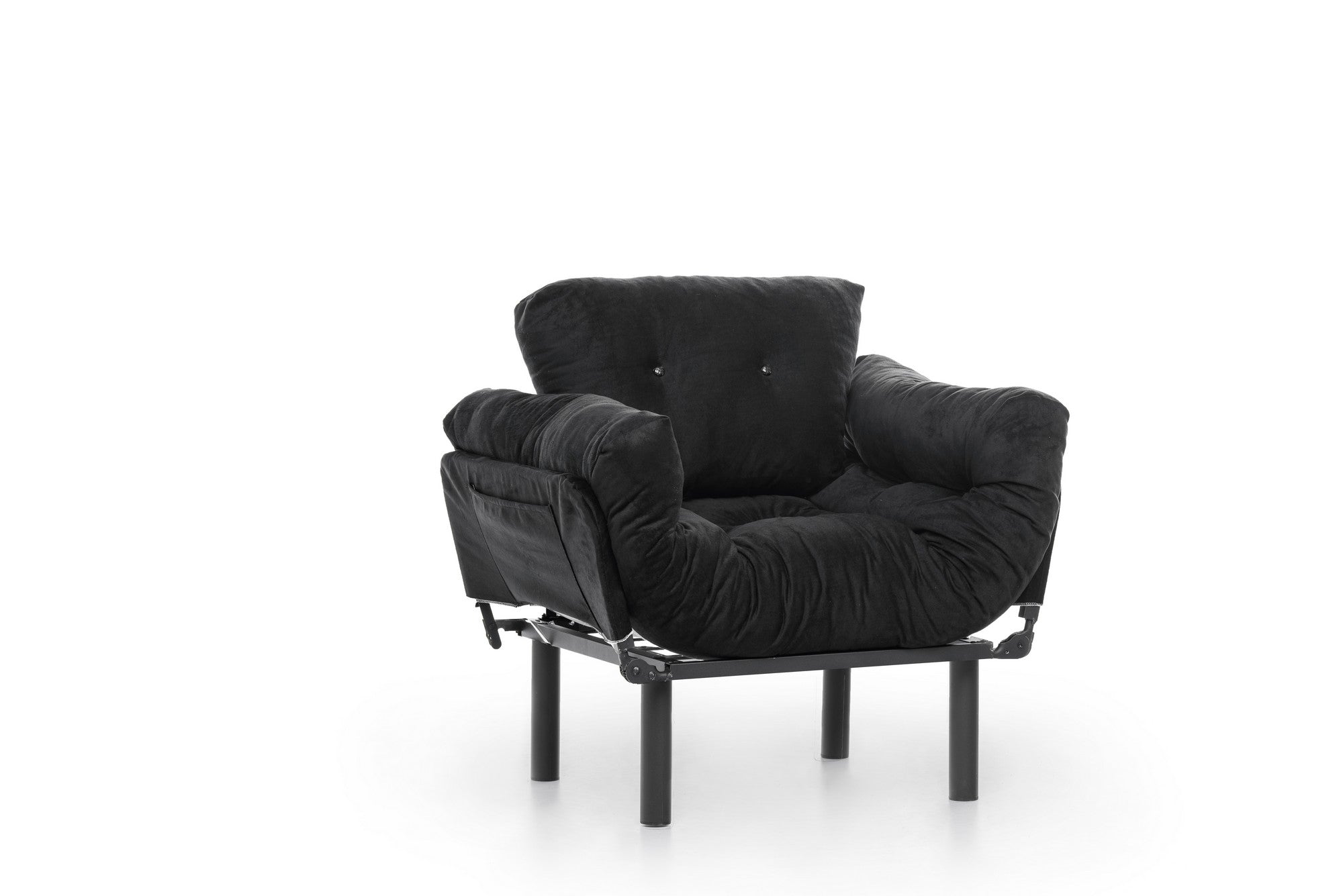 Poltrona Letto in tessuto Nitta Nero (3)