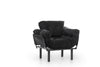 Poltrona Letto in tessuto Nitta Nero (3)
