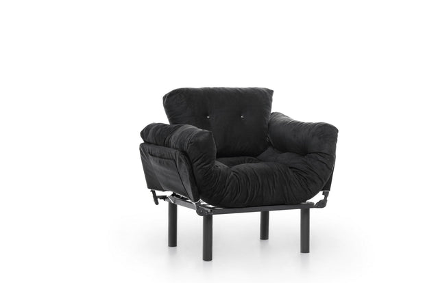 Poltrona Letto in tessuto Nitta Nero (3)