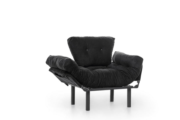Poltrona Letto in tessuto Nitta Nero (4)