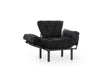 Poltrona Letto in tessuto Nitta Nero (5)