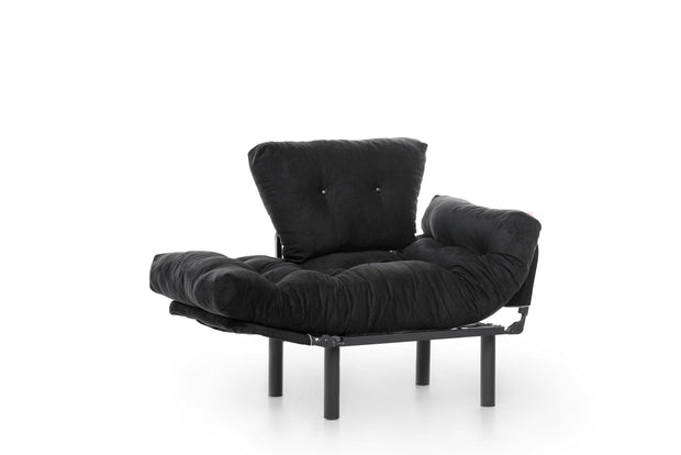 Poltrona Letto in tessuto Nitta Nero (6)