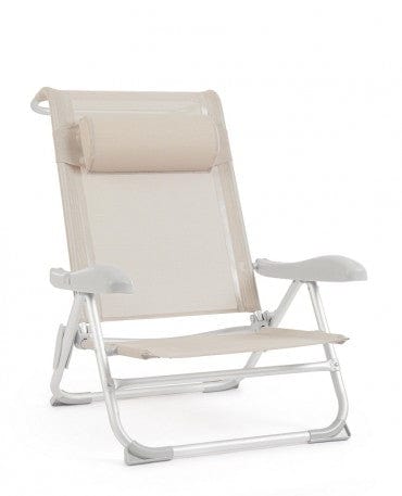 Bizzotto Poltrona pieghevole da giardino Cayo Grigio