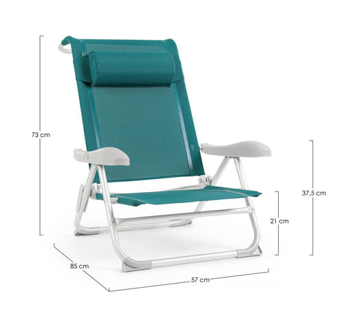 Bizzotto Poltrona pieghevole da giardino Cayo Octane Blu