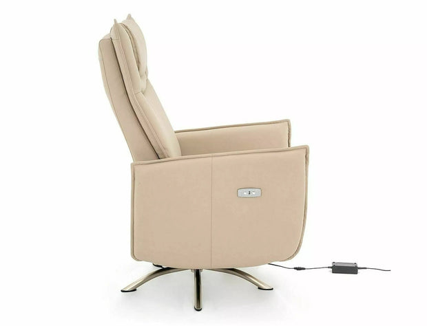 Signal Poltrona Reclinabile Elettrica in ecopelle Notos Beige