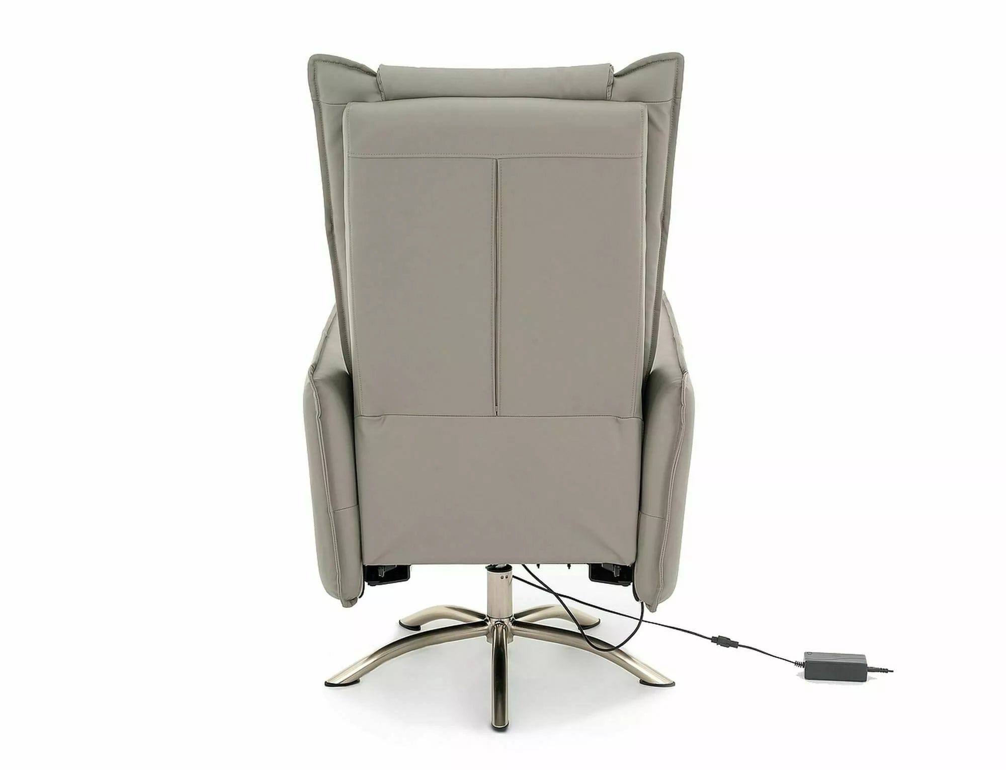 Signal Poltrona Reclinabile Elettrica in ecopelle Notos Grigio