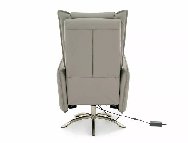 Signal Poltrona Reclinabile Elettrica in ecopelle Notos Grigio