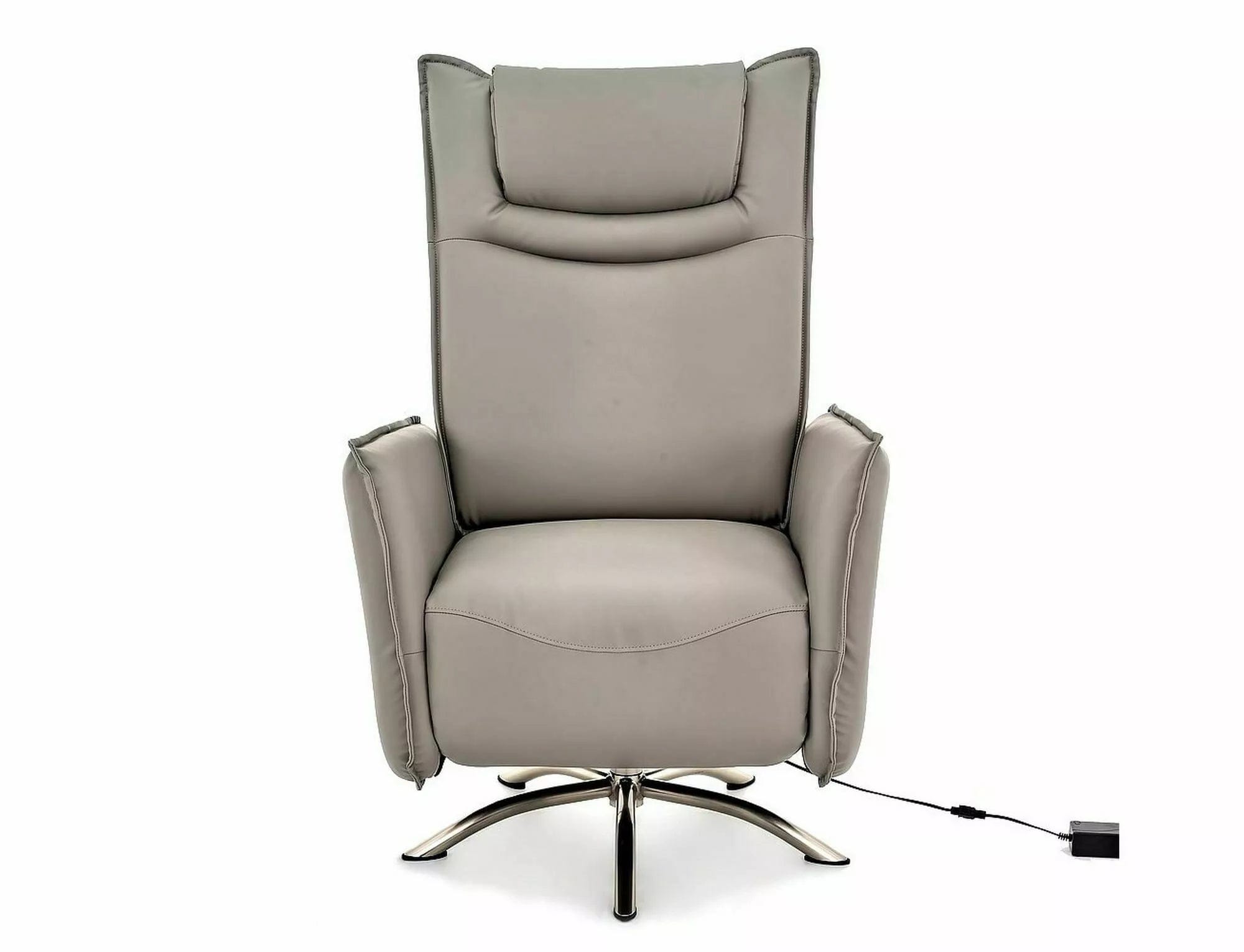 Signal Poltrona Reclinabile Elettrica in ecopelle Notos Grigio