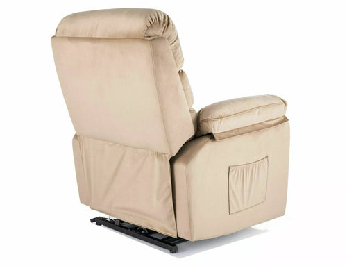 Signal Poltrona Reclinabile Elettrica in velluto Hektor M Beige