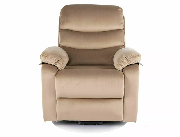 Signal Poltrona Reclinabile Elettrica in velluto Hektor M Beige