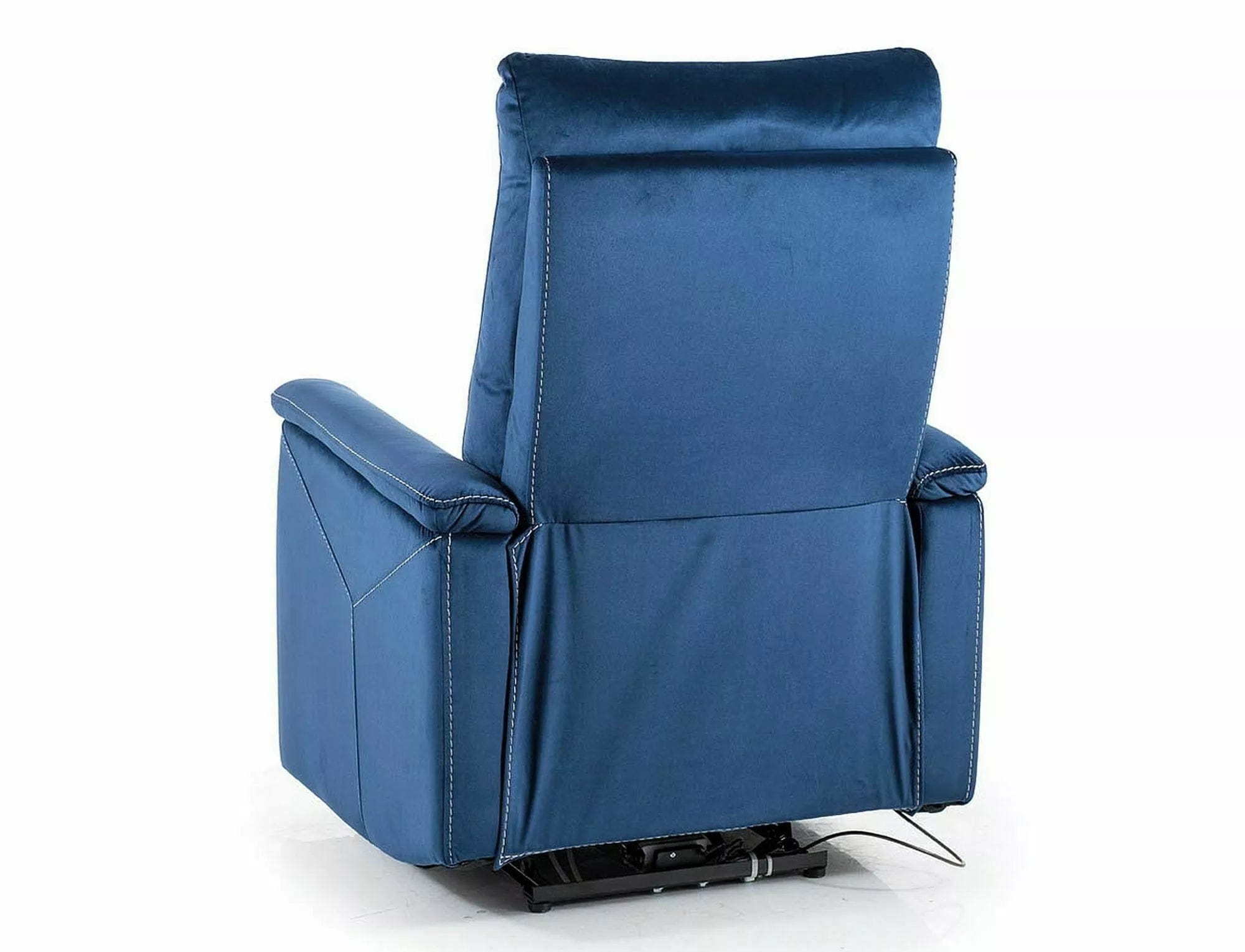 Signal Poltrona Reclinabile Elettrica in velluto Neptun M Blu